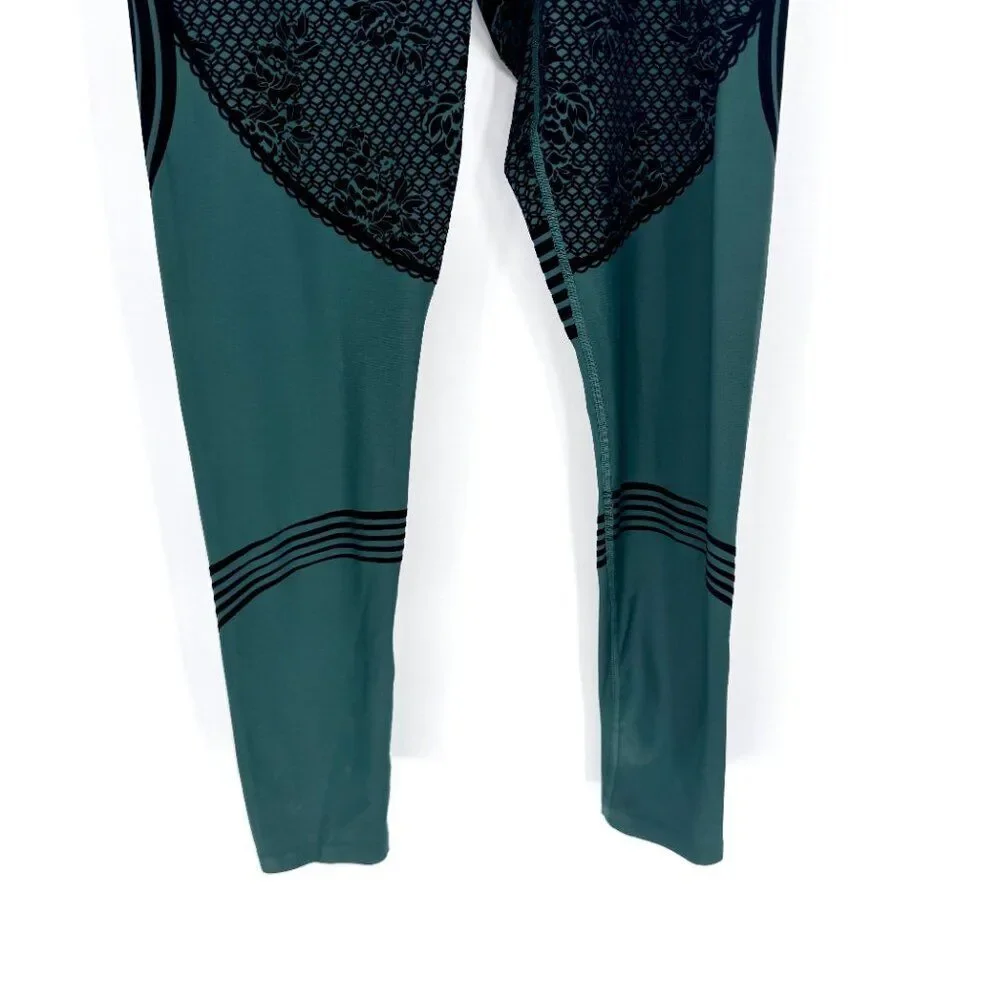 Savage X Fenty Special FX High Waist Sculpting Leggings Flocked Detail Green 3X